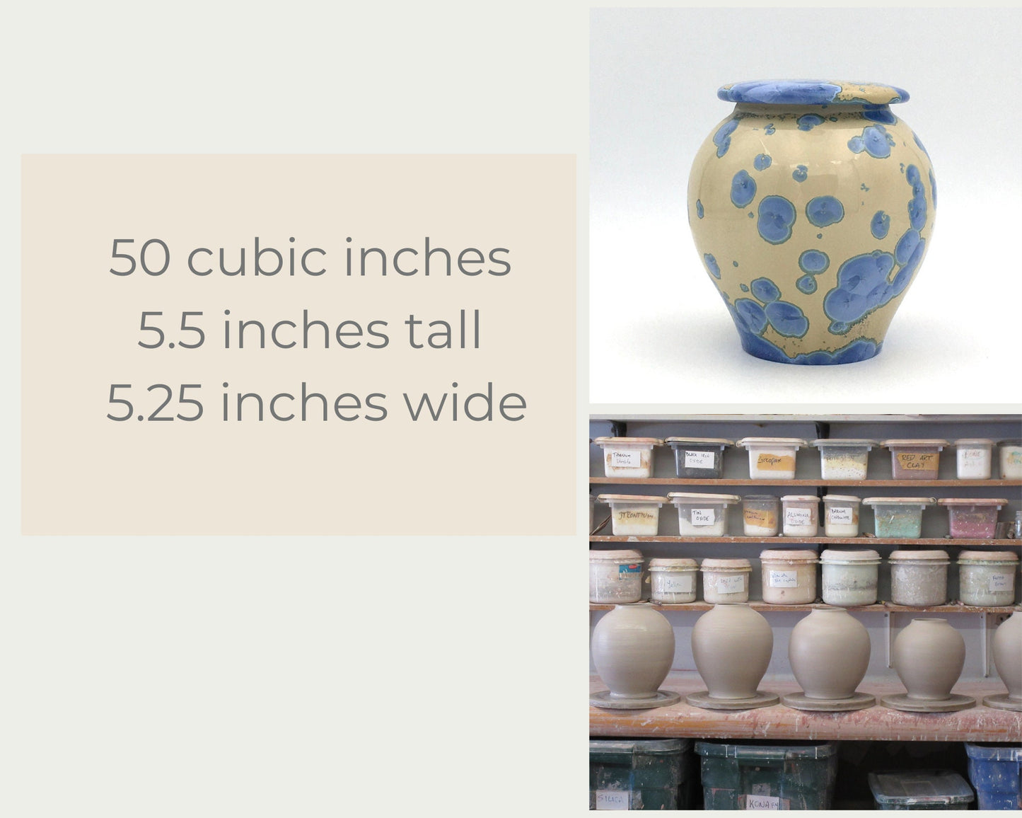 Keepsake / Pet Cremation Urn - 50 Cubic Inches - SKU 274